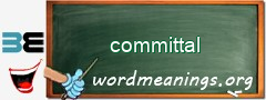 WordMeaning blackboard for committal